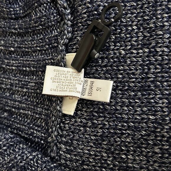 Chicos Womens Crochet Knit Cardigan Sweater Sleeveless Open Blue Chicos 0=Small - Picture 7 of 7